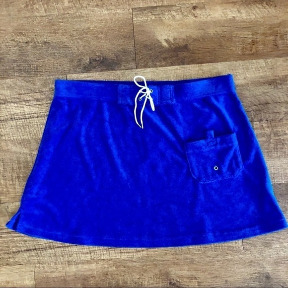 NWT Echo blue coverup skirt with front pocket that has a velcro close. Large - Picture 1 of 9